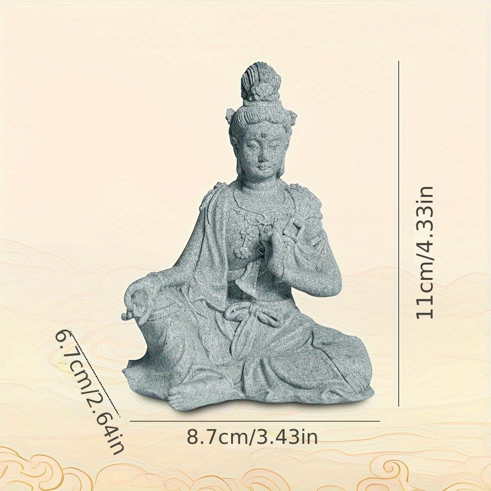 水月観音 観音 菩薩 像 仏像 石 彫刻 開運 健康運 金運 財運