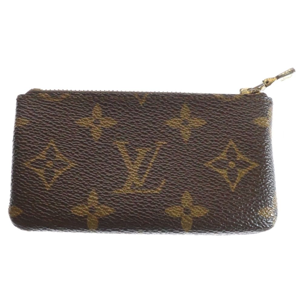 LOUIS VUITTON ルイヴィトン モノグラム ポシェットクレ バッグチャーム キーホルダー キーケース 小物入れ ブラウン ゴールド金具 PVC M62650