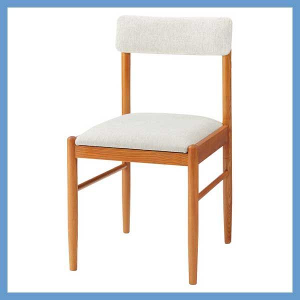 ２脚セット 天然木 アッシュ のダイニングチェア W45×D49×H80×SH45cm No.21 アイボリー