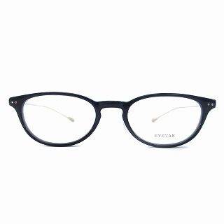 EYEVAN Ray メガネ 眼鏡 オーバル型 フルリム 黒 ブラック 50□20-145