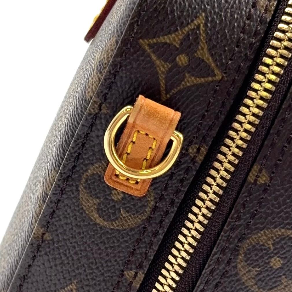 ルイヴィトン スポンティーニ モノグラム ハンドバッグ ストラップ欠品ブラウン LOUIS VUITTON スポンティーニ モノグラム モノグラム