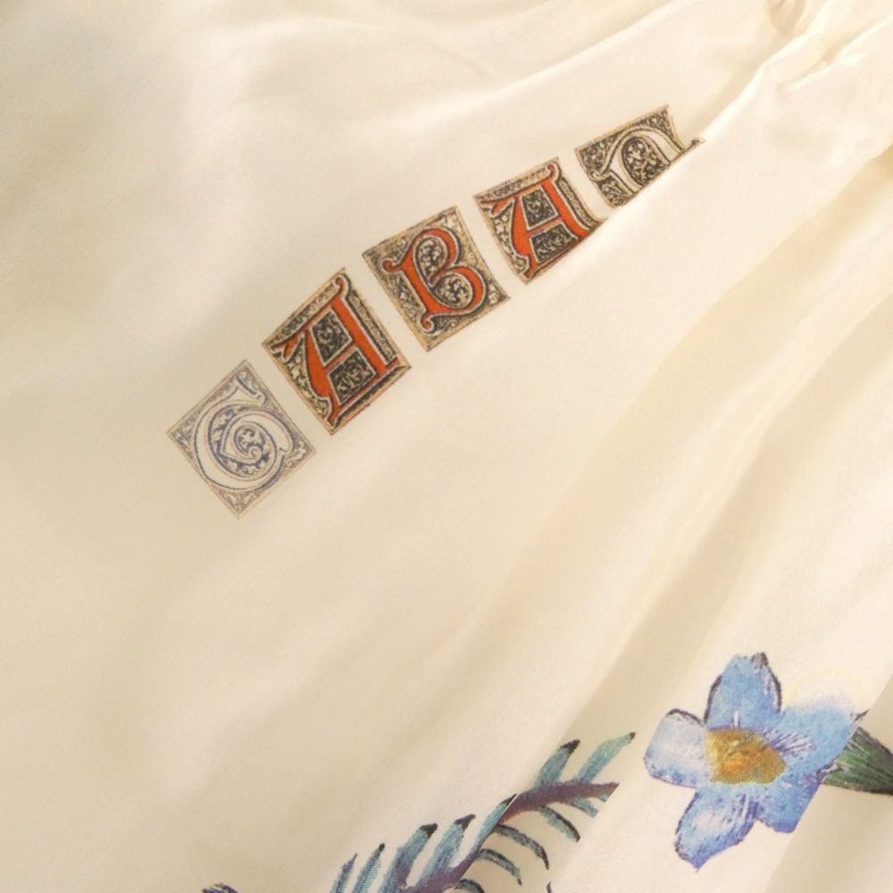 美品 CABaN キャバン 39-05-24-05001 シルク ボタニカルプリントロング  