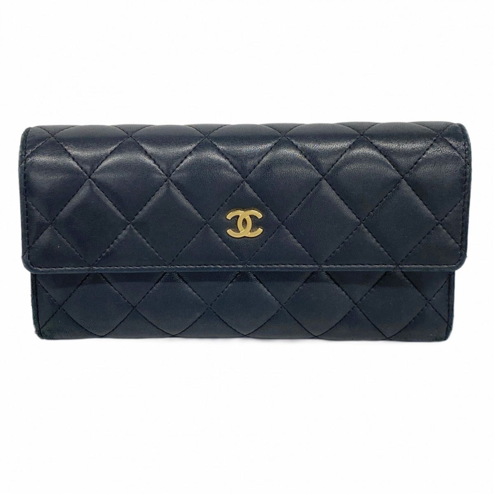 シャネル(Chanel) シャネル 長財布 マトラッセ ラムスキン