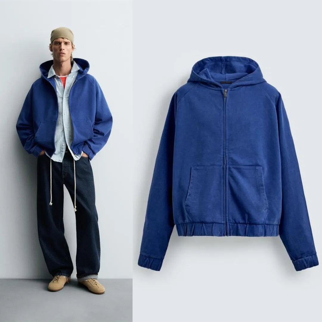 ZARA ボクシーフィット　フーディ　短丈 ジップパーカー　完売品 2025年最新】ボクシーフィットフーディの人気アイテム - メルカリ