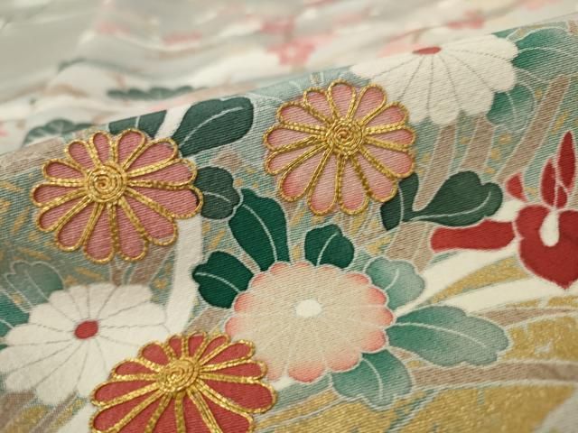 平和屋着物□訪問着 駒刺繍 枝花文 金彩 正絹 逸品 CAAW5286fb