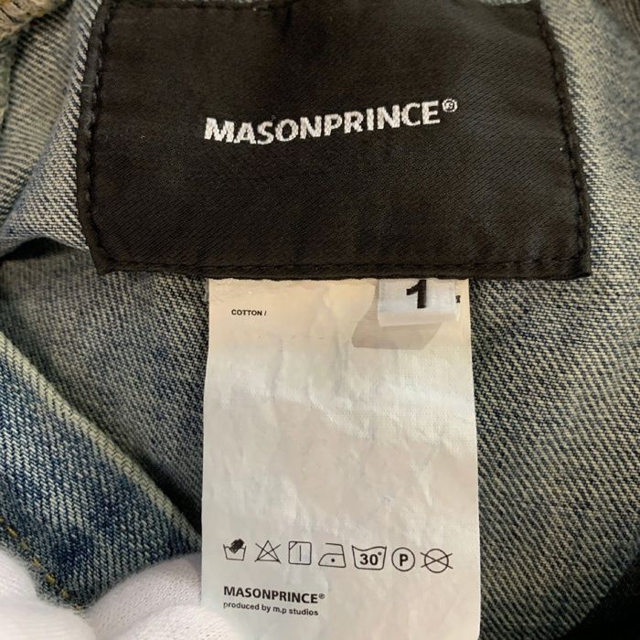 MASONPRINCE メイソンプリンス 加工デニム プルオーバーパーカー
