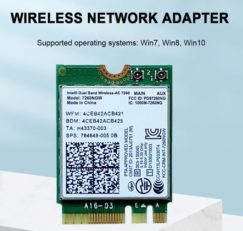 Intel Dual Band Wireless-AC 7260 7260NGW 無線LAN WiFi ネットワークカード Bluetooth 4.0  2.4Ghz 5Ghz インテル PC - メルカリ