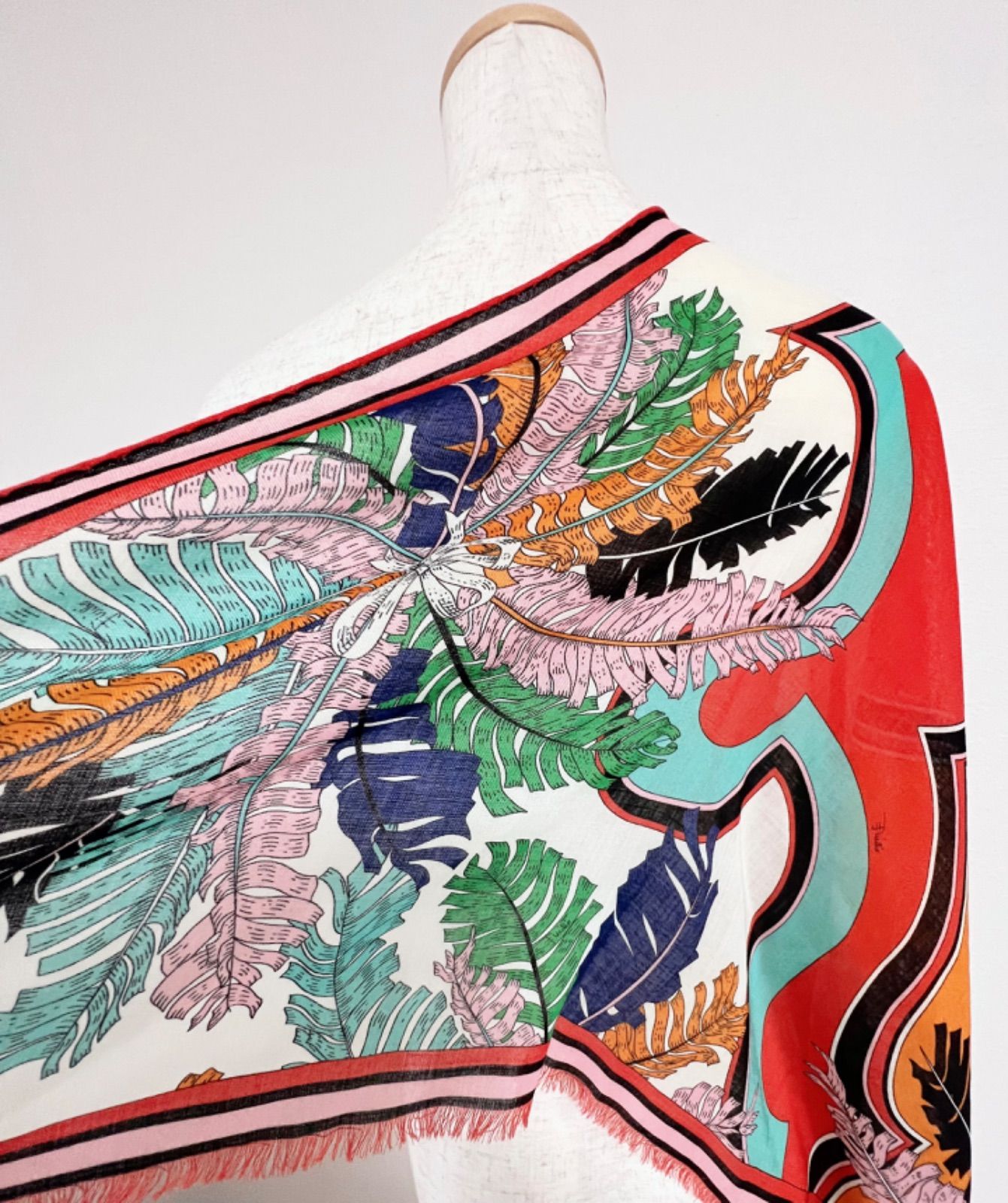 エミリオプッチ スカーフ ストール ショール イタリア製 ブルー EMILIO