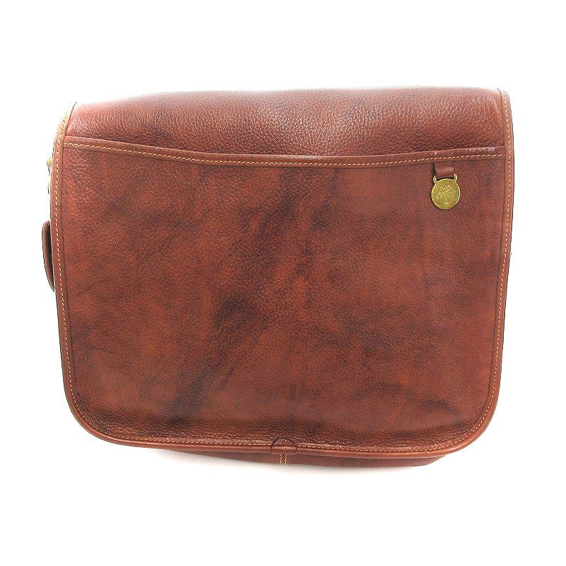 美品◆Mulberry◆マルベリー メッセンジャーバッグ ブラウン マルベリー Mulberry メッセンジャーバッグ ショルダー レザー