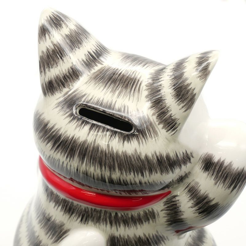 新品　招き猫　貯金箱　金運招き　縁起物　陶器製　置物　わちふぃーるど　ダヤン　猫 置物 わちふぃーるど 貯金箱 新品 金運招き 陶器製