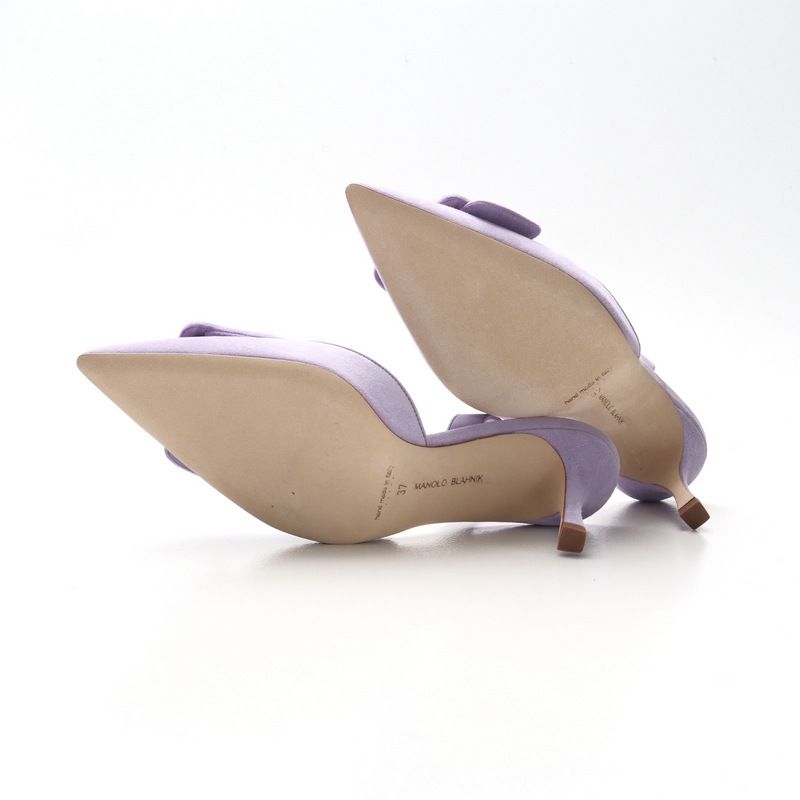 靴 MANOLO BLAHNIK MAYSLI 37 MANOLO BLAHNIK/マノロ ブラニク】 MAYSLI 7cm STRAP MULE