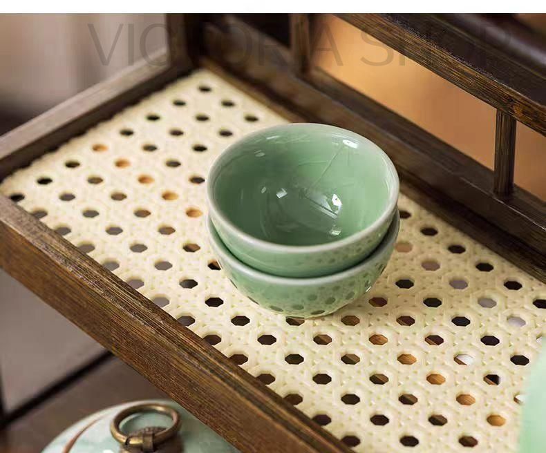 3階 茶杯シェルフ ティーポット 収納ラック 茶器ラック 飾り棚 棚 瓶台 盆栽台 中国茶器収納 茶道 NEXPOTALLINN_EU