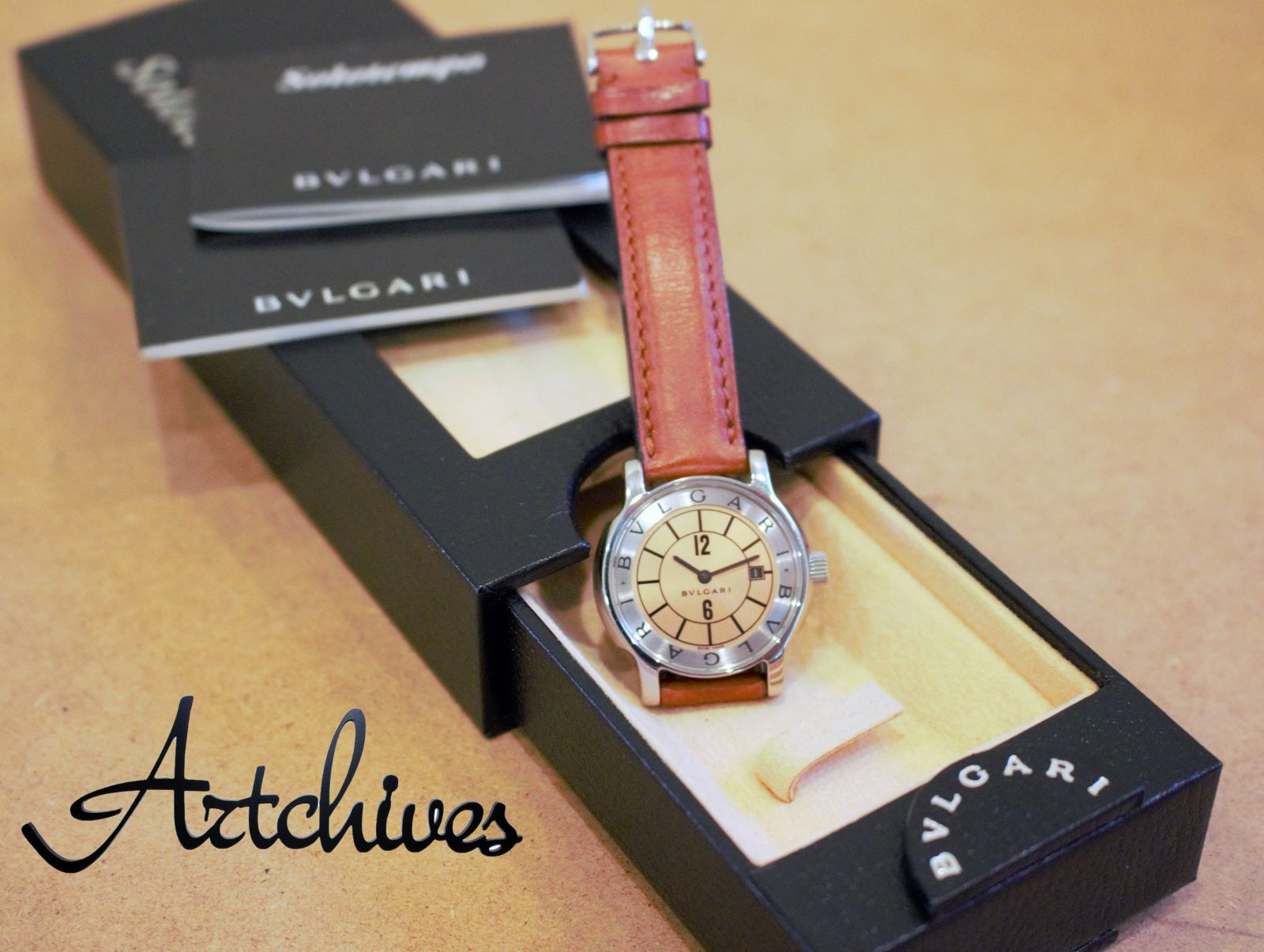 VRW-1336 時計 BVLGARI ブルガリ ST29S ソロテンポ PK文字盤 レディース クォーツ 腕時計 稼働品