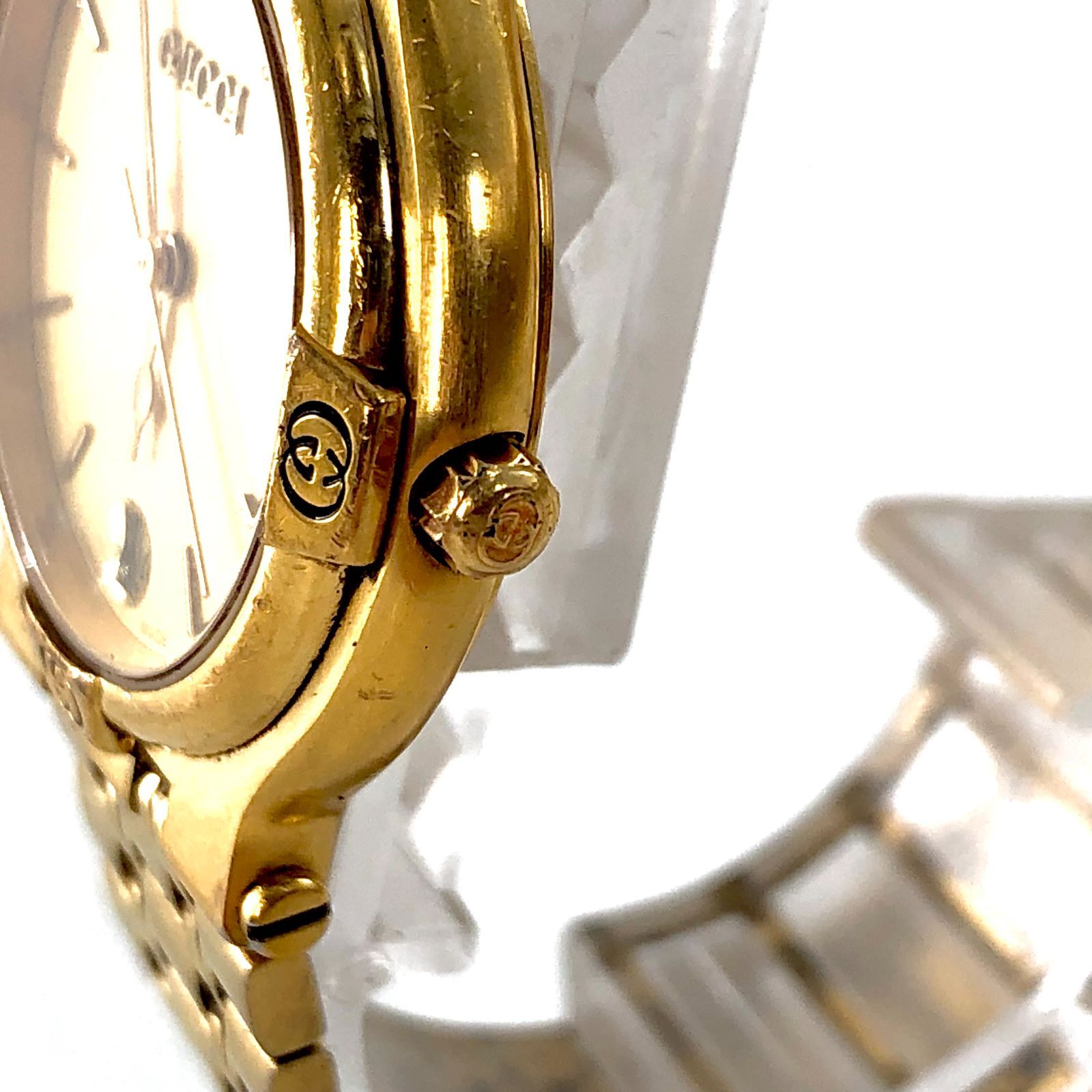 GUCCI グッチ 9200M ボーイズ QZ/GP ゴールド文字盤 メンズ文字