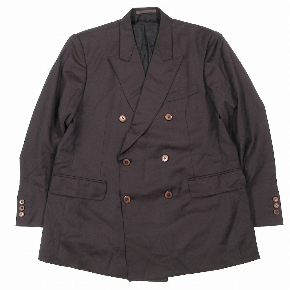 LANVIN メンズダブルブレストスーツ カーキ LANVIN - M～L☆ランバン パリス ブラックフォーマル ダブル
