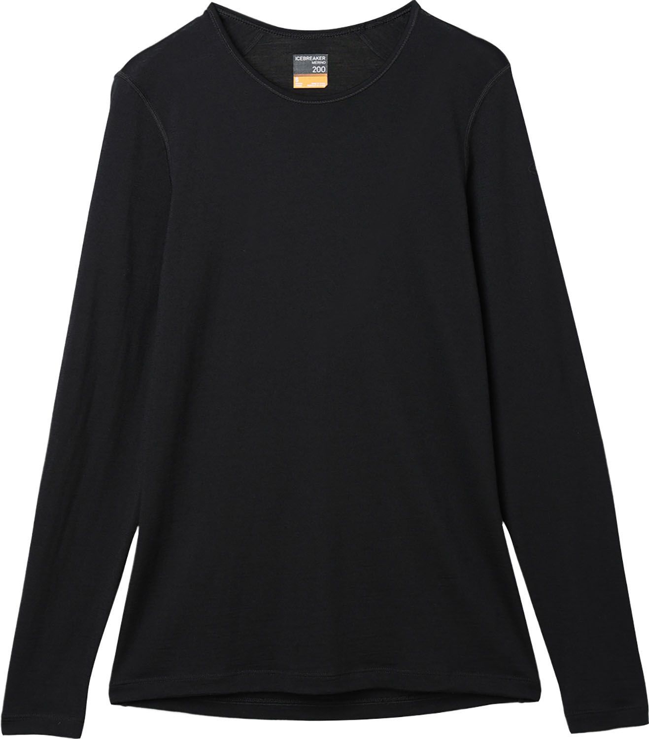 アイスブレーカー ICEBREAKER アウトドア 200 オアシス ロングスリーブ クルー レディース W 200 OASIS LS CREWE 長袖 Tシャツ アンダー ベースレイヤー 女性 IXW20250 K ブラック