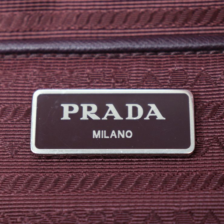 PRADA プラダ トートバッグ B4696F ナイロン カーフレザー ピンク系