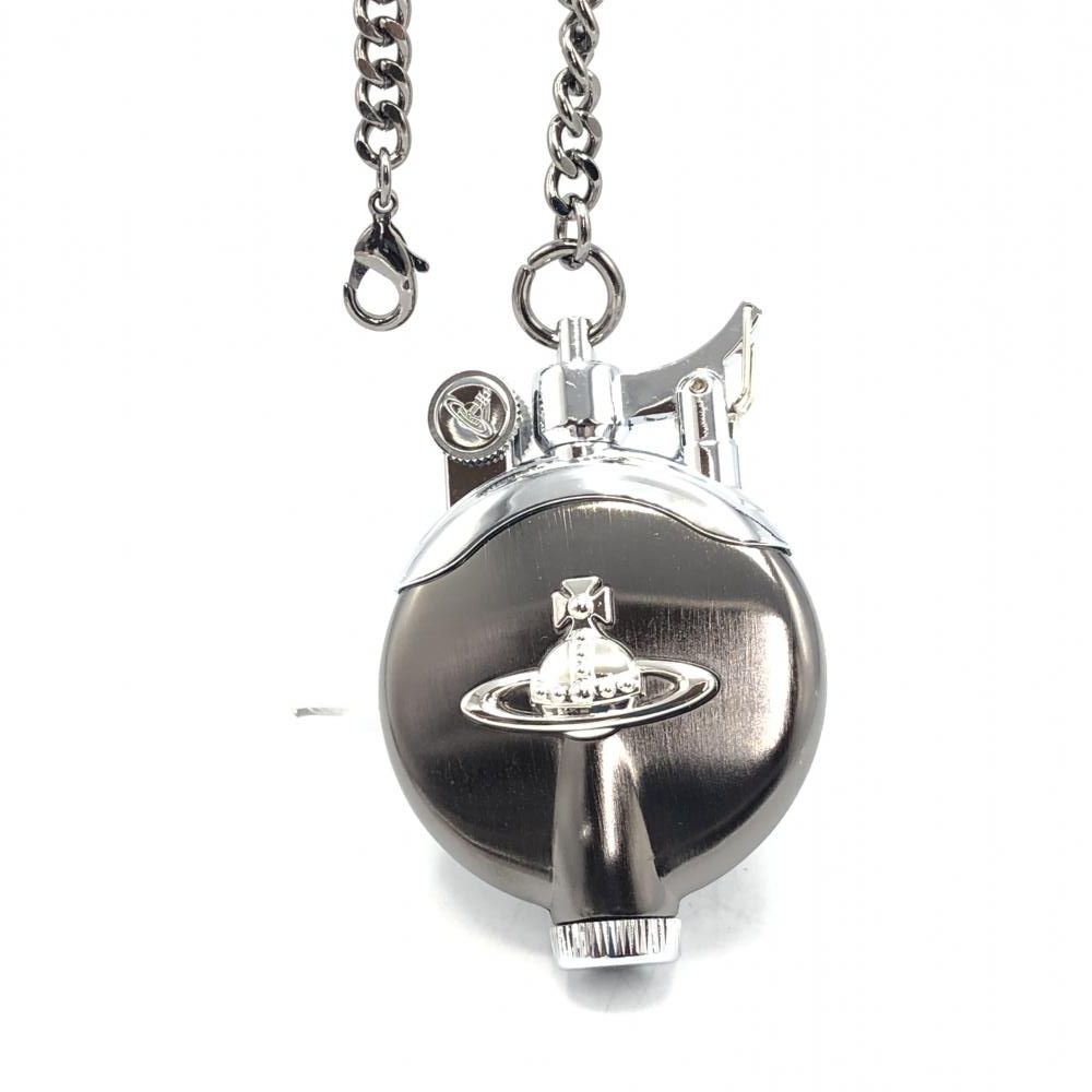 【中古】Vivienne Westwood ヴィヴィアン ウエストウッド メタルORB オーブ オイルライターチェーン付き 5147ERR[17]