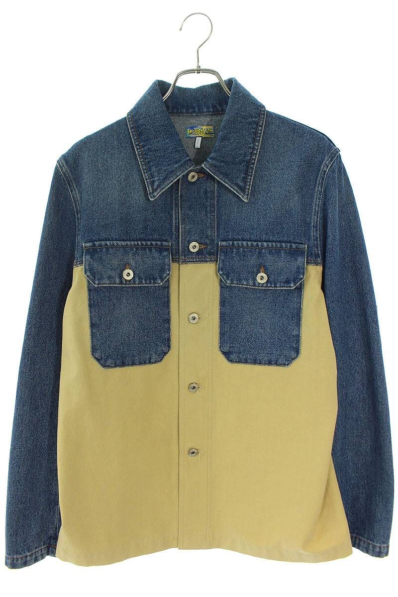 ロエベ  21SS  Workwear Jacket In Denim And Cotton H664338X16 デニムコットンワークデニム長袖シャツ  メンズ 46