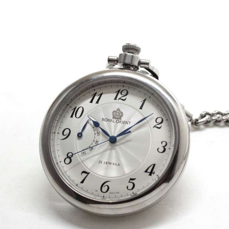  ORIENT 懐中時計 ステンレススチール　wE0041EG ロイヤルオリエント 懐中時計 WE0041EG 手巻き ORIENT