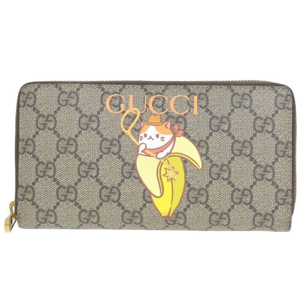 GUCCI グッチ 長財布 GGスプリーム ラウンドファスナー GUCCI 未使用品△GUCCI グッチ 835324 GGスプリーム ロゴ