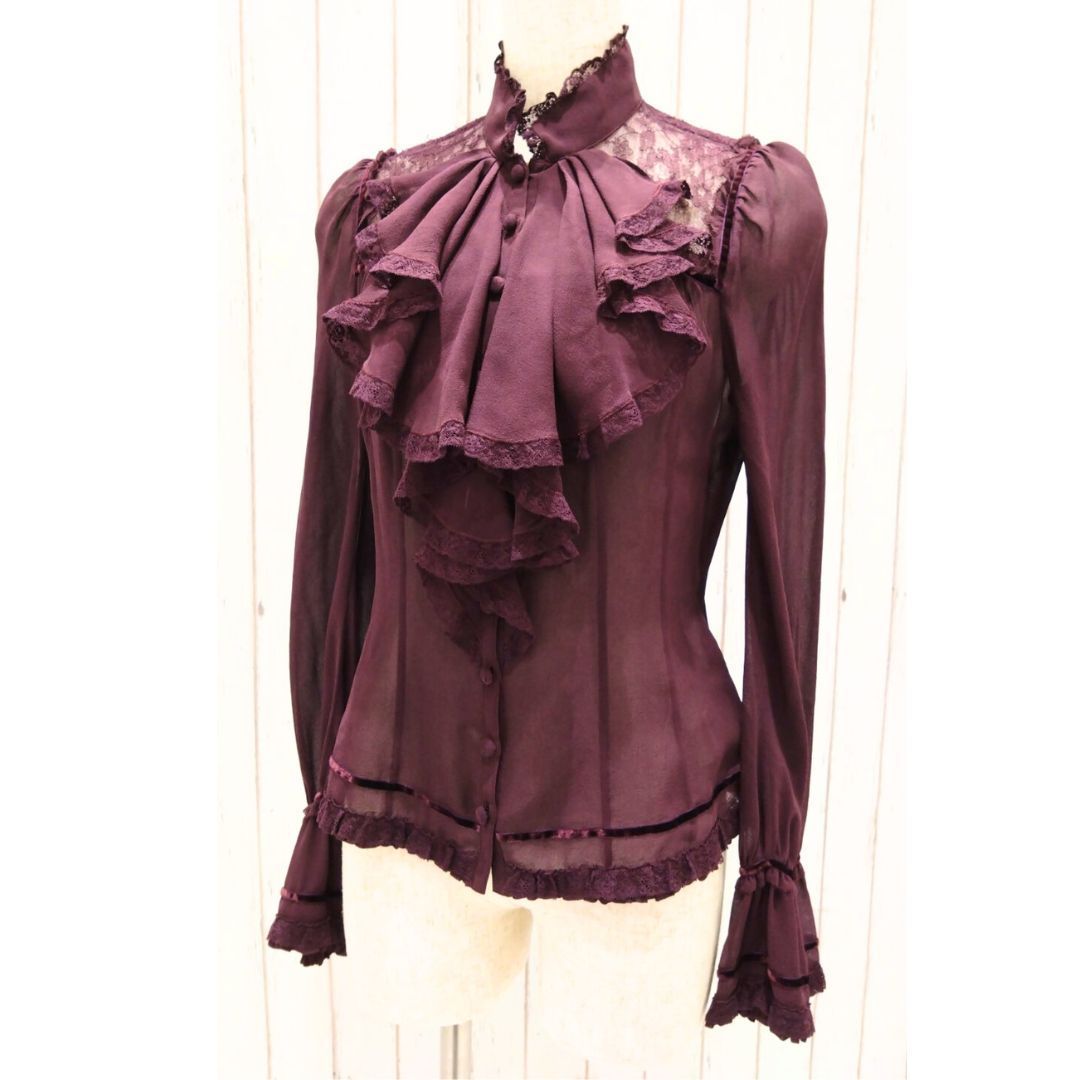 美品 エポカ EPOCA カシミヤ混 フリル袖 ニットカーディガン ブラック　L EPOCAエポカ ♥︎フリルコーディガン♥︎ 美品 エポカ EPOCA カシミヤ