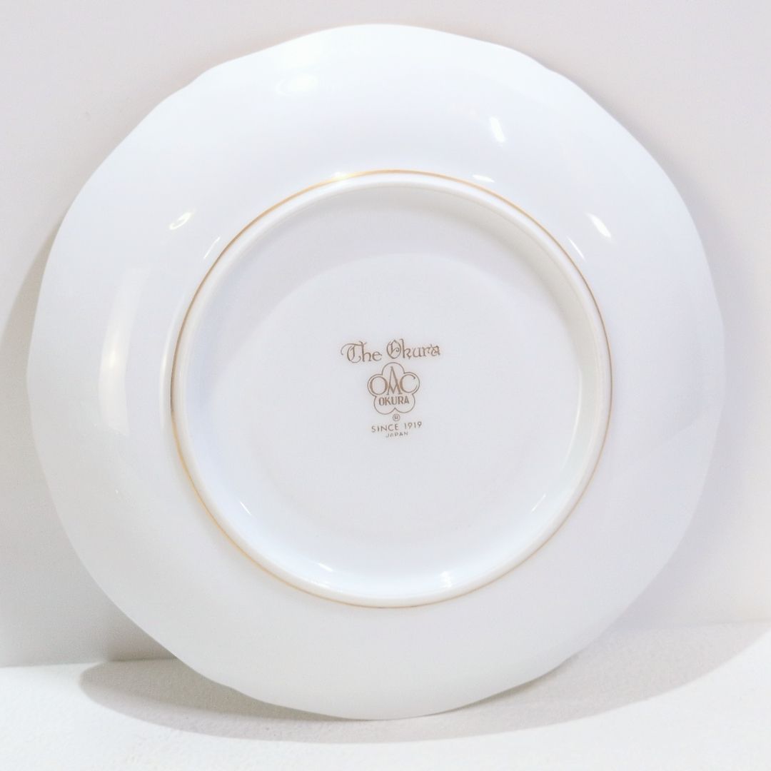 大倉陶園 The Okura 1919 カップ ソーサー 白薔薇 ホワイトローズ 金彩