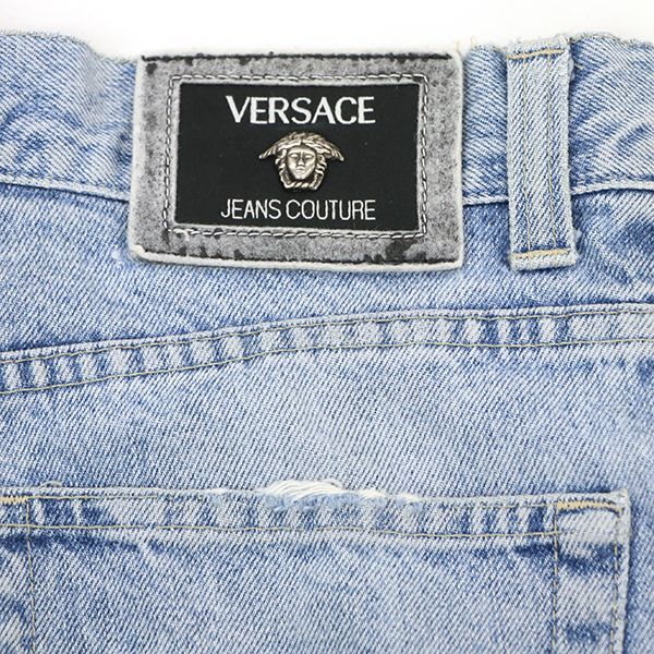 ヴェルサーチ VERSACE デニムパンツ ジーパン ブルー系 タグ劣化の為サイズ不明  【yy】【中古】4000064801800033