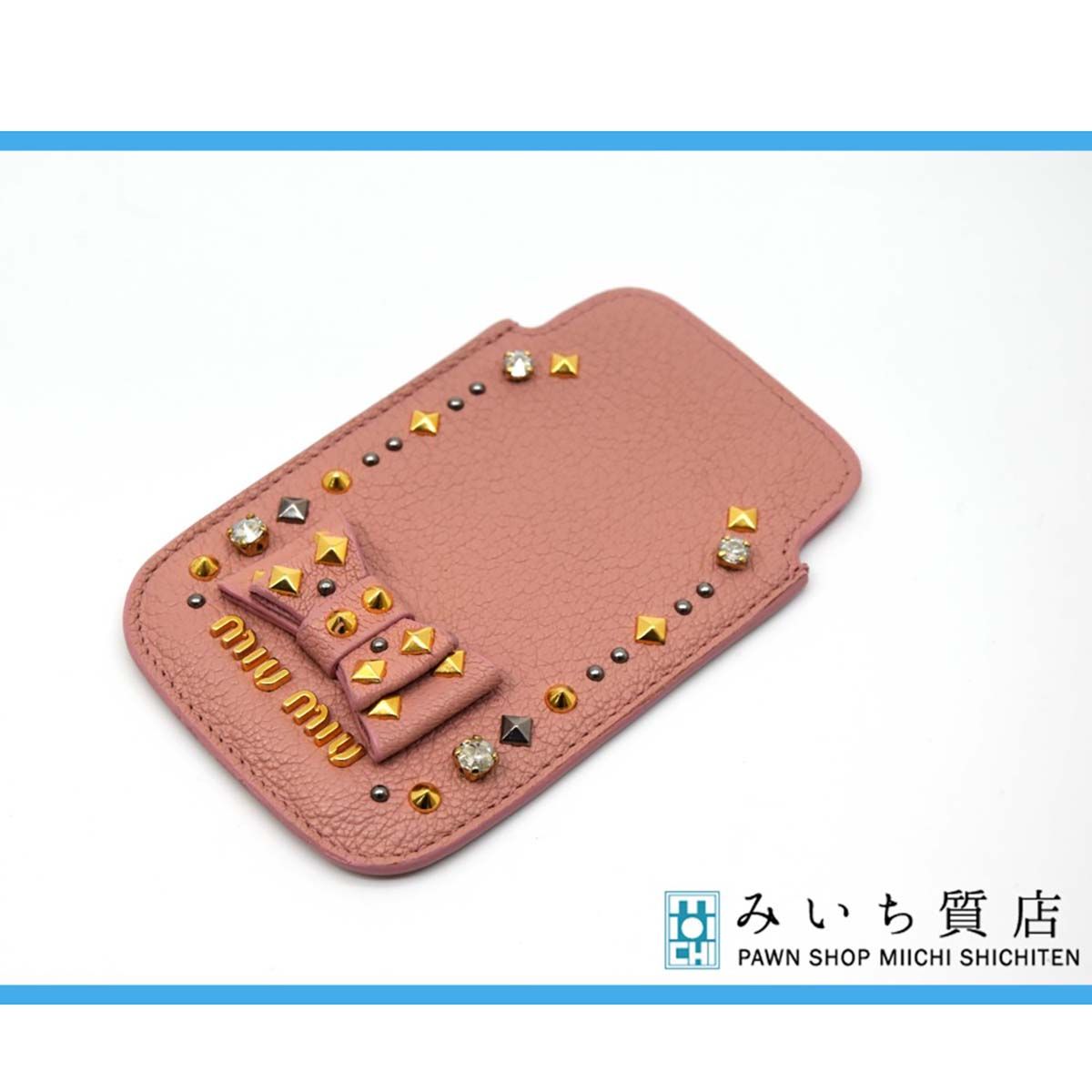 ミュウミュウ　スタッズマルチケース 美品 ミュウミュウ マルチケース iQOSケース 30k430−12 - メルカリ