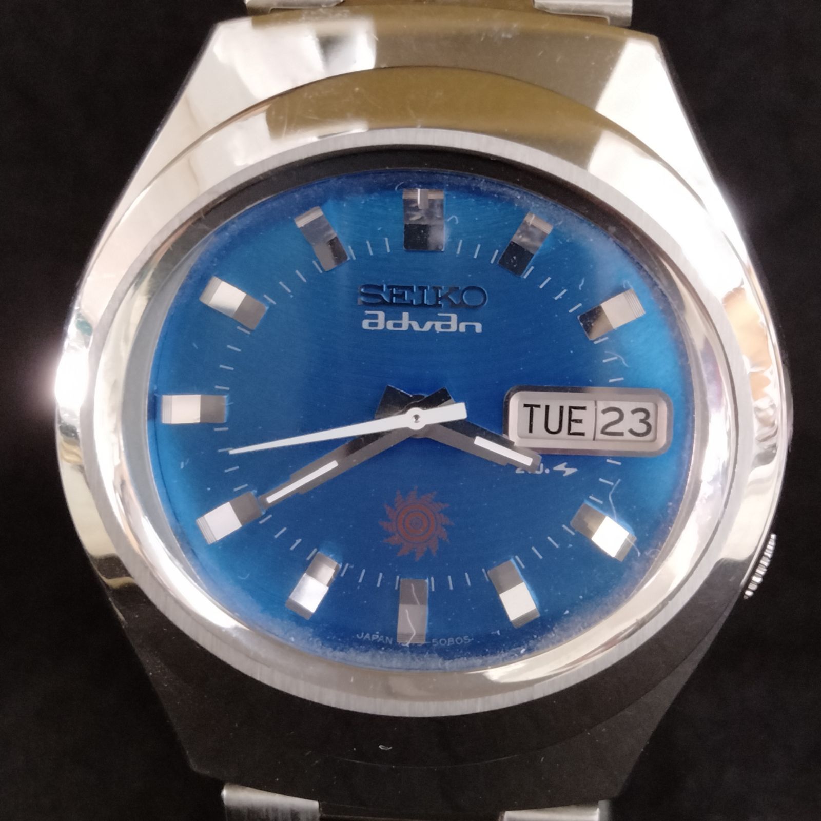 超 デッドストック SEIKO advan 自動巻 ライトブルー文字盤 ♥