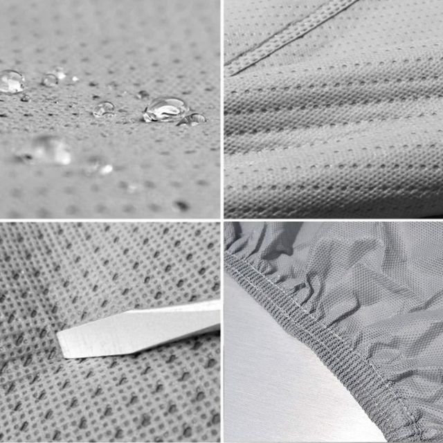 ボディーカバー 裏起毛 4層構造 不織布 車カバー 台風 防水防雪防塵防輻射紫外線 四季対応 カーカバー 小型自動車 SUV車 対応 405 176 152CM グレー