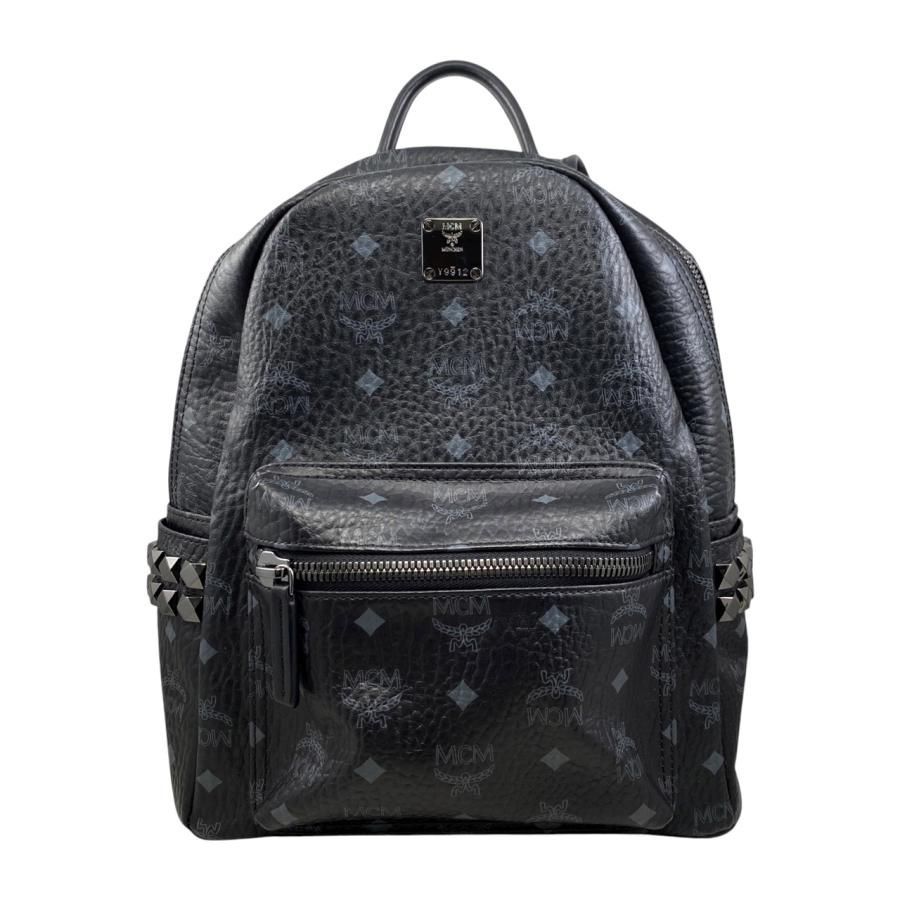 MCMリュック MMK6SVE37BK001 BLACK （SMALL)正規品 ☆E4646 エムシーエム リュックサック スターク サイドスタッズ バック