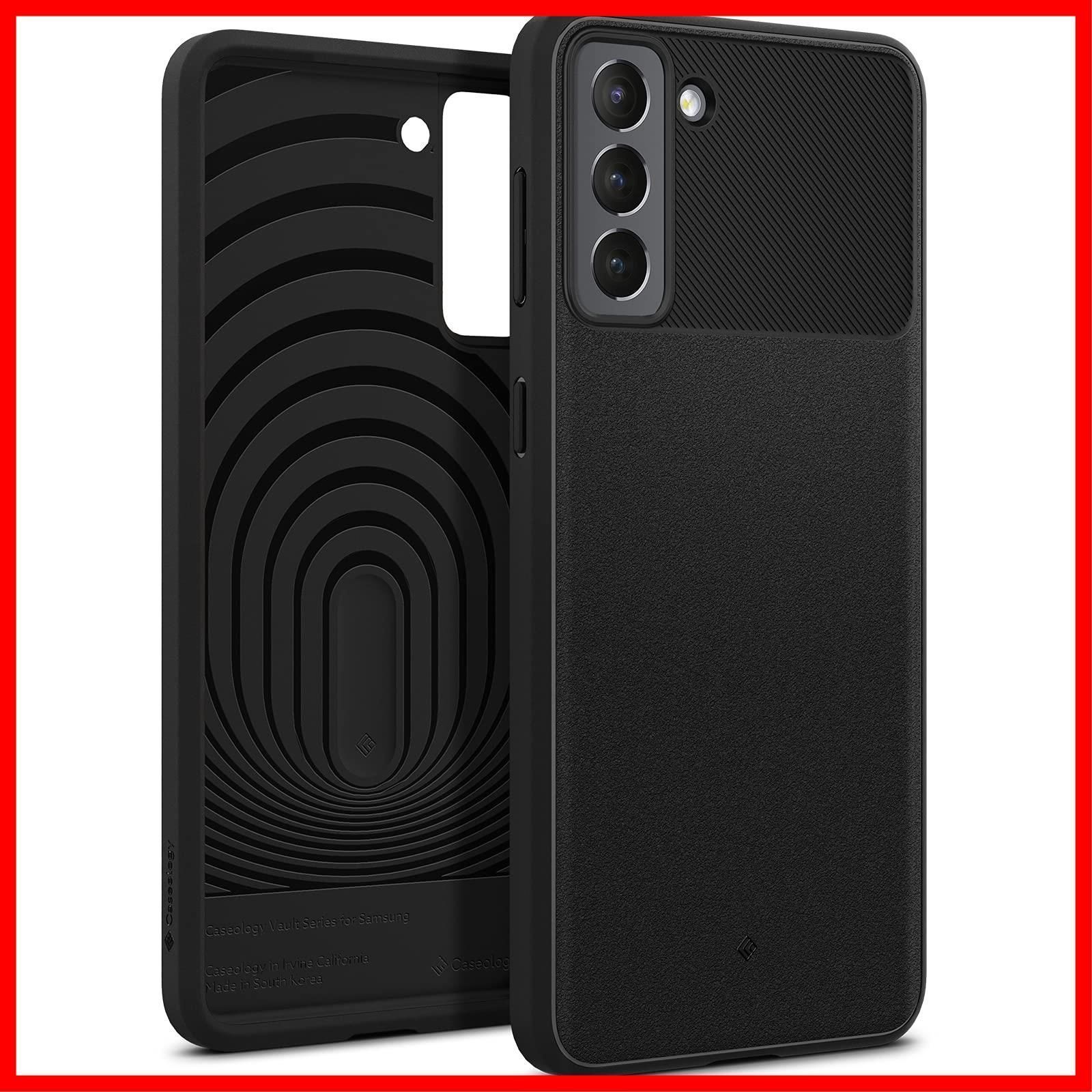  【数量限定】サンドストーン ケース カバー 質感 S21 TPU GalaxyS21 Galaxy カバー ヴォールト Caseology (マット・ブラック) その他