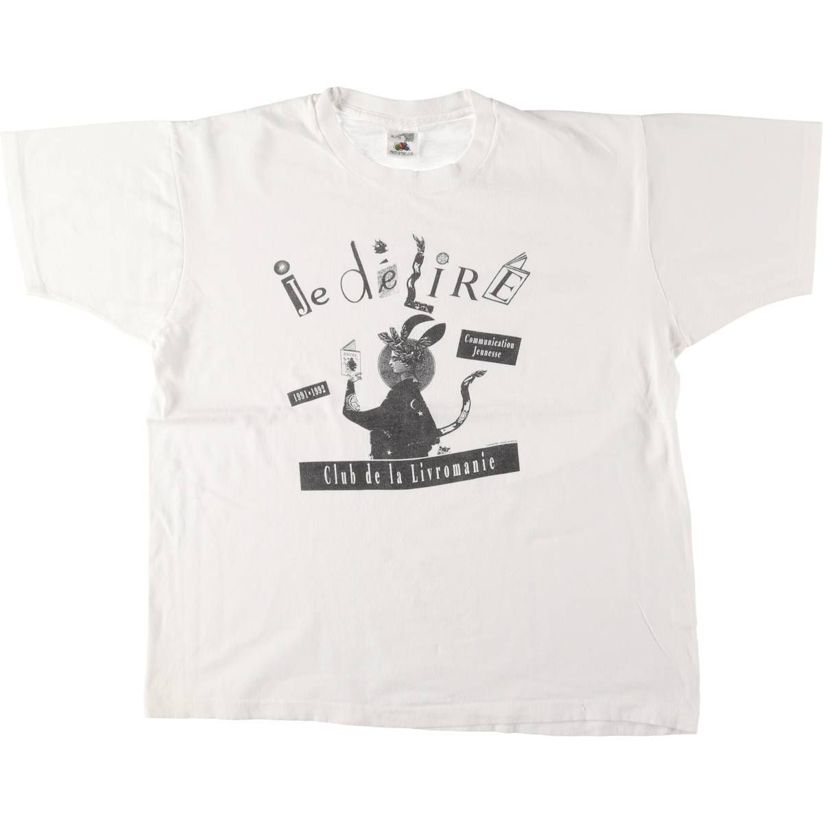 古着 90年代 フルーツオブザルーム FRUIT OF THE LOOM DANIEL SYLVESTRE アートTシャツ カナダ製 メンズXL相当 ヴィンテージ|eaa549650