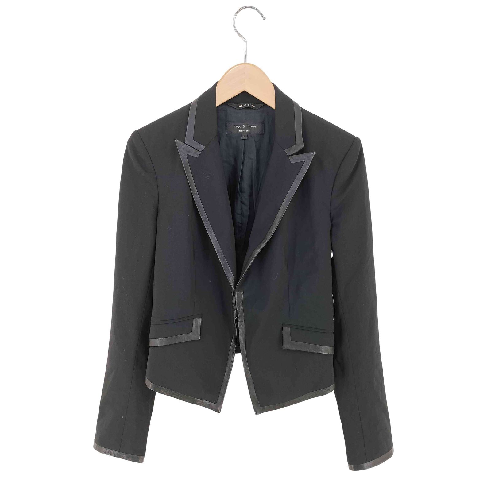 ラグアンドボーン rag＆bone レザーパイピング テーラードジャケット 