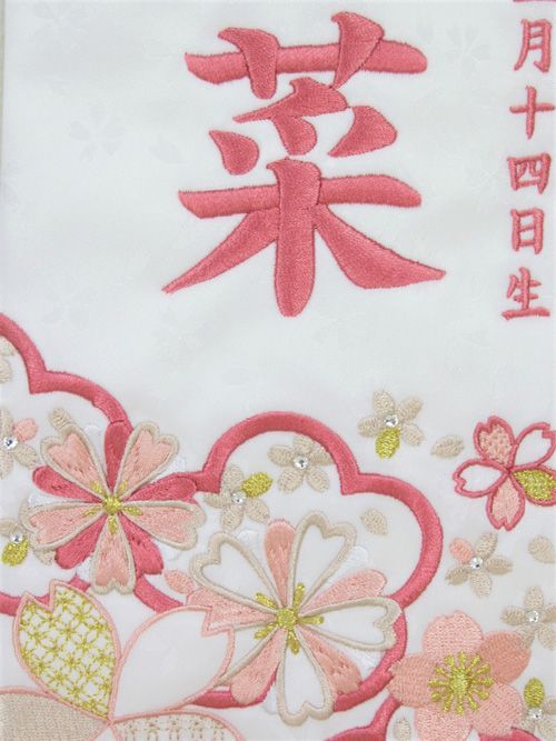 名前旗 小 高さ40ｃｍ 133-7-1 ひな人形 雛人形 名旗 座敷旗 桃糸 名前旗 小 高さ40ｃｍ 133-7-1 ひな人形 雛人形 名旗 座敷旗 桃糸 白旗