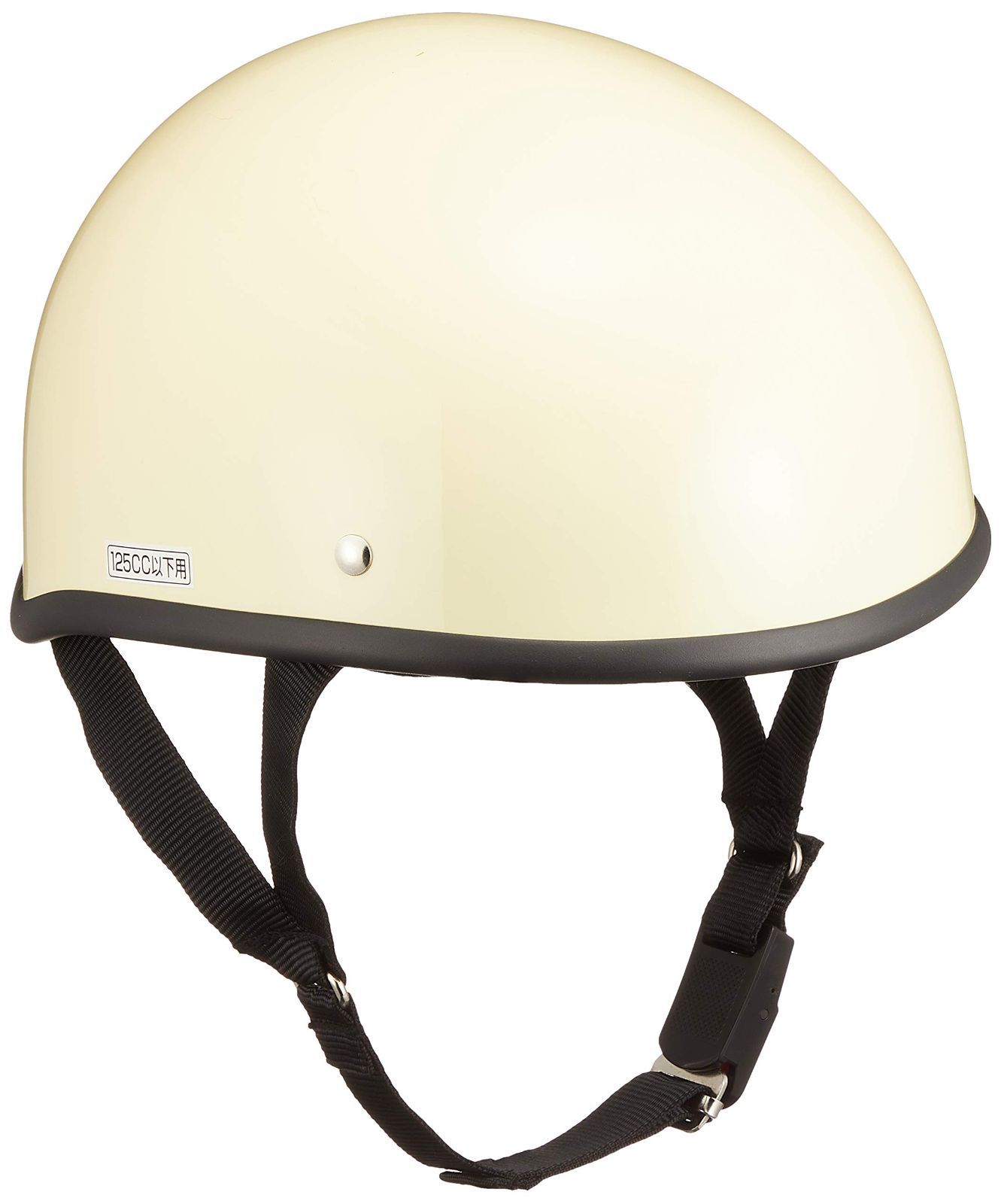新品 (頭囲 XL 61cm~62cm未満) アイボリー ダックテール ハーフ ヘルメット 711802 Center) Parts バイクパーツセンター(Bike