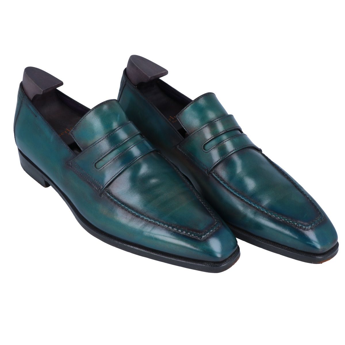 BERLUTI】ベルルッティ アンディ ローファー レザー ダークグリーン系