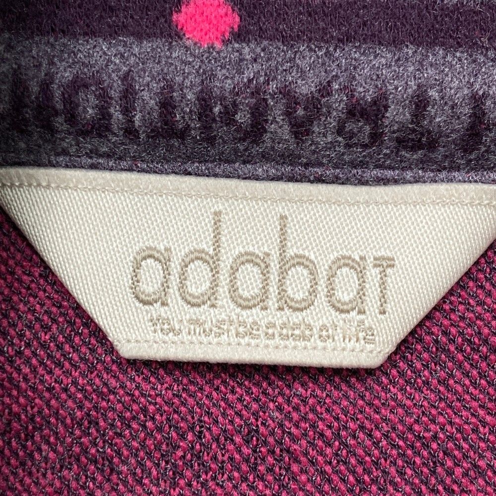 サイズ：38 ADABAT アダバット 起毛 ジップジャケット ドット ボーダー