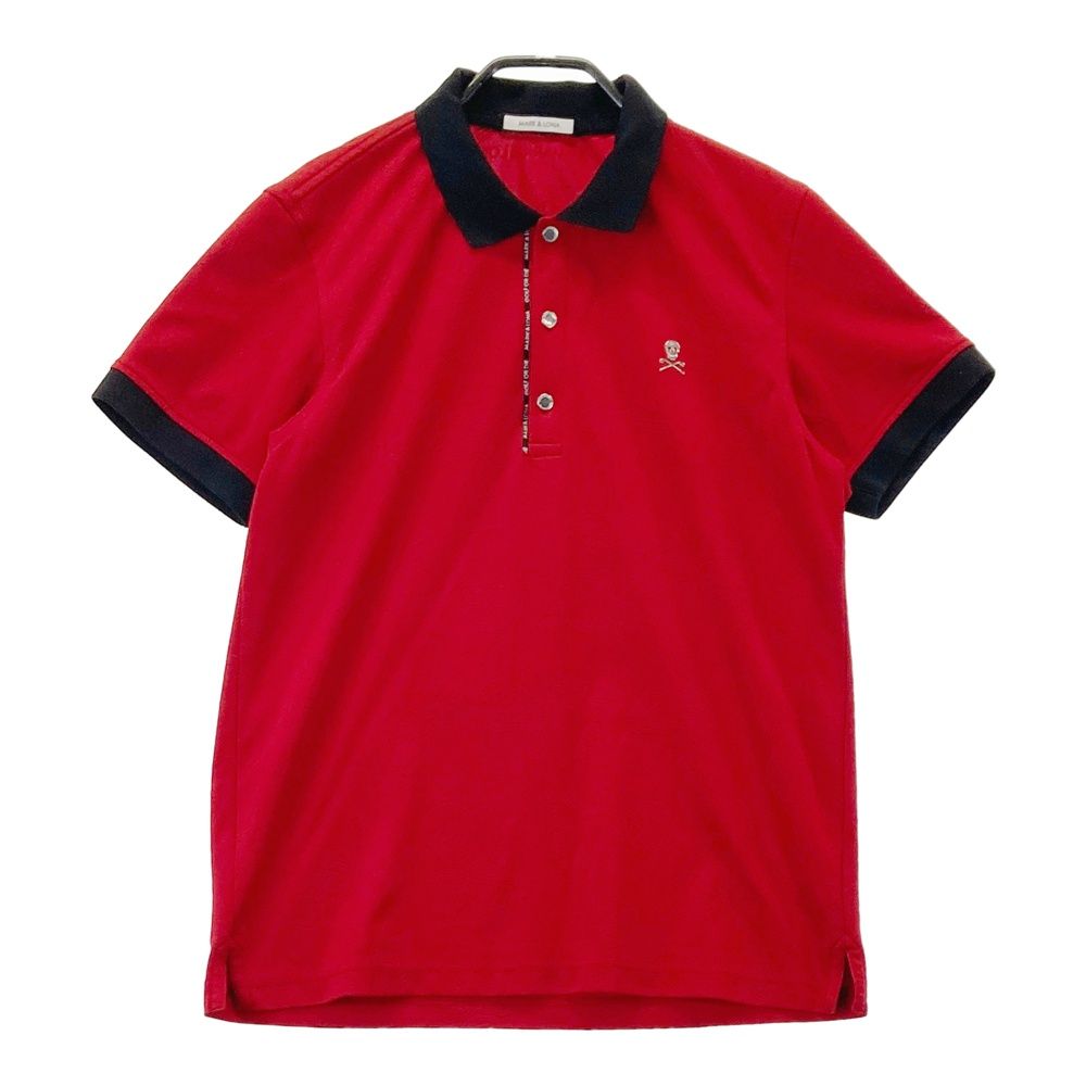 サイズ：46 MARK&LONA マークアンドロナ 半袖ポロシャツ ロゴ 総柄