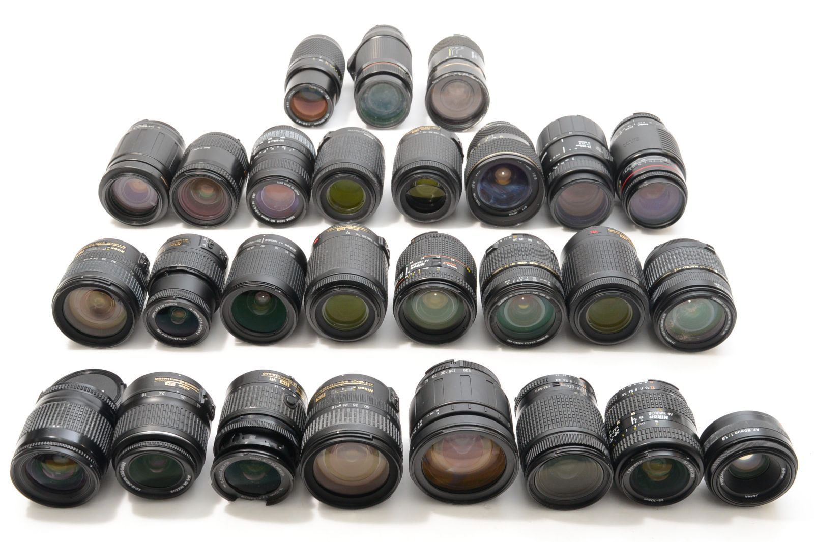 ジャンク Nikon ニコン レンズ 25本まとめ AF-S 55-200|AF Nikkor75-300|AT-X PRO 28-70|AF-P 18-55 など 01250918