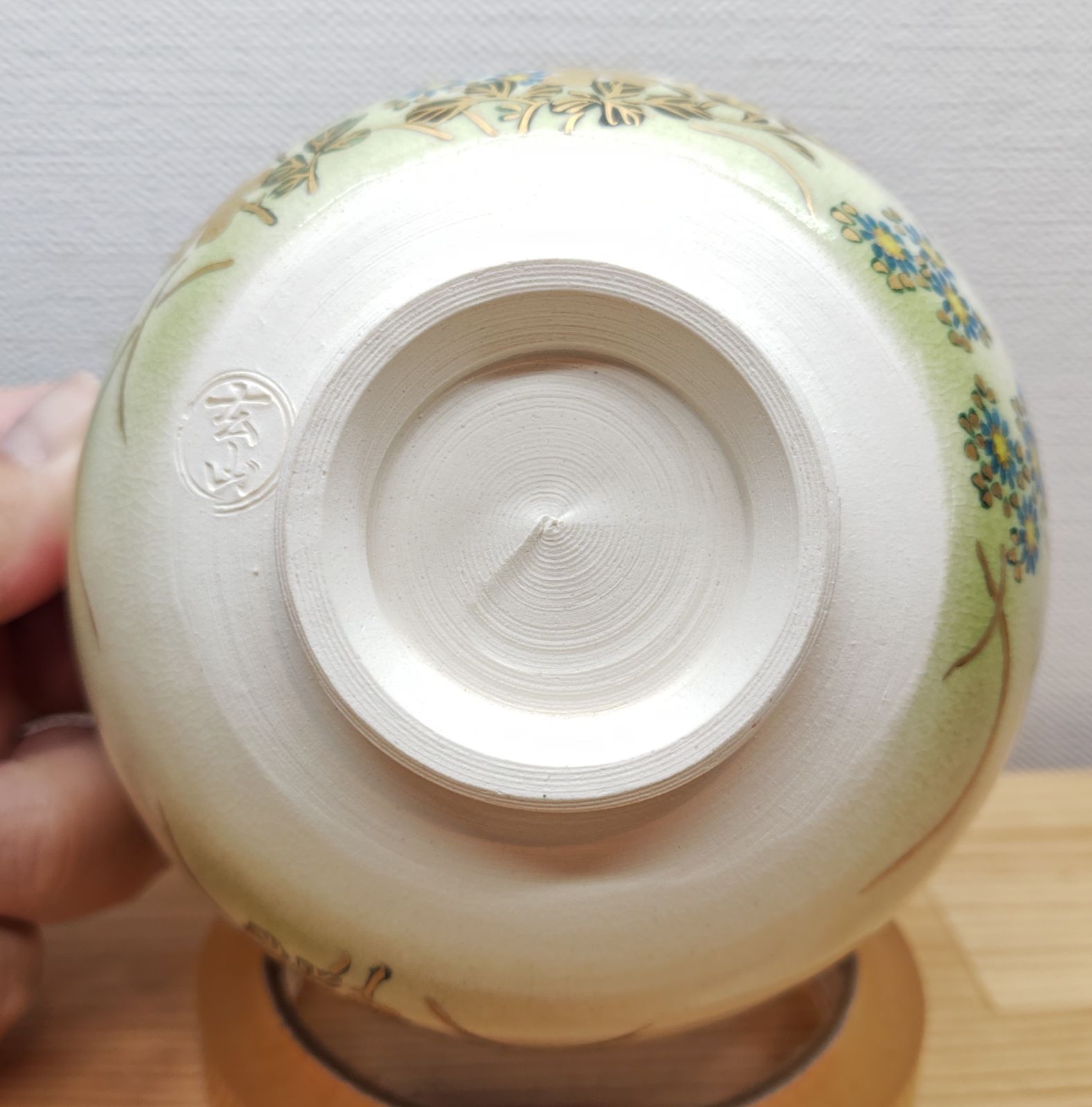 逢絢亭・新品】茶道具 茶碗 京焼 仁清 菊の図 富永玄山 共箱入り