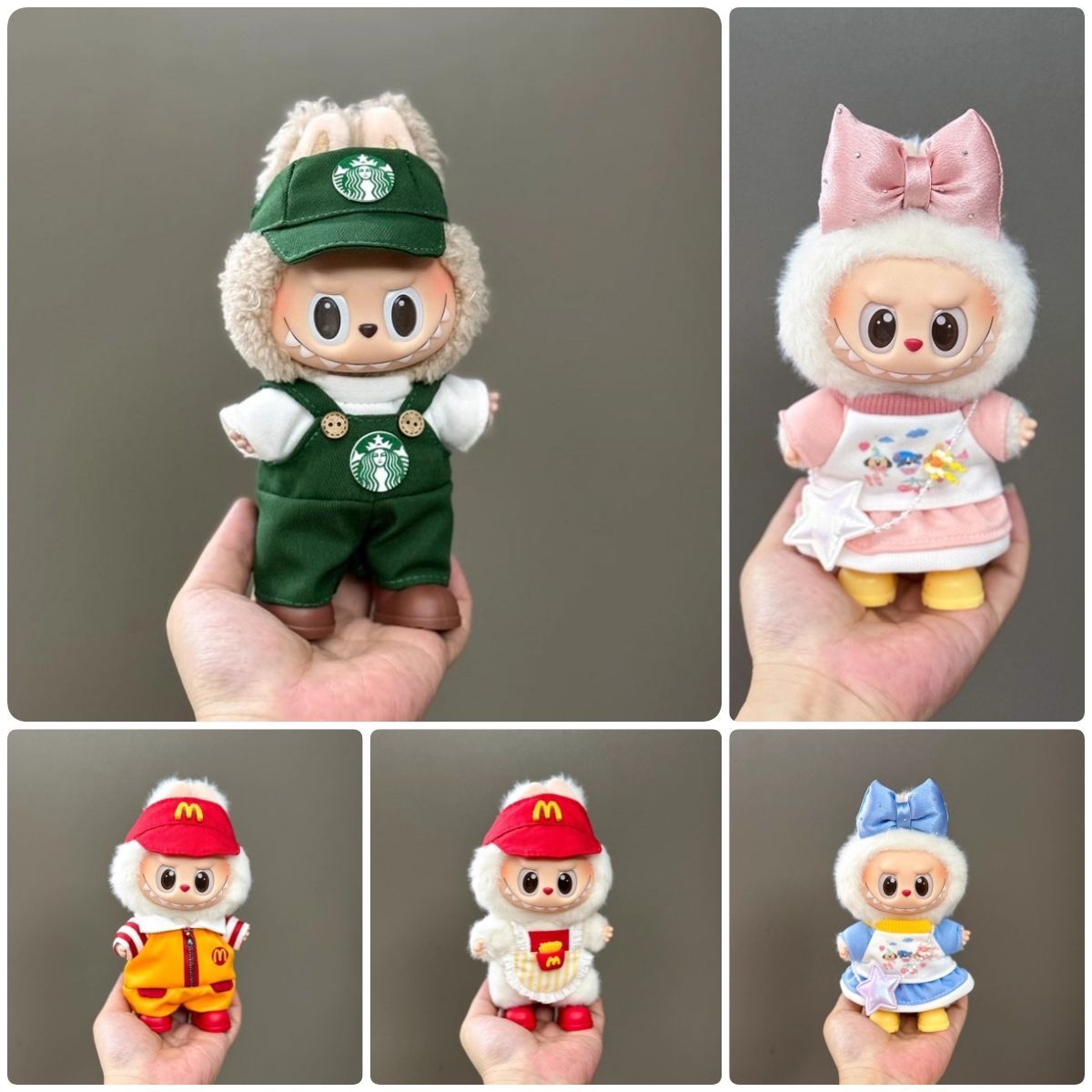 ぬいぐるみ服 labubu ラブブ スターバックス 15cm~17cm 第1/2/3世代