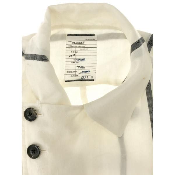 SHAREEFシャリーフチェック柄レーヨンコートホワイトサイズ:1メンズ  