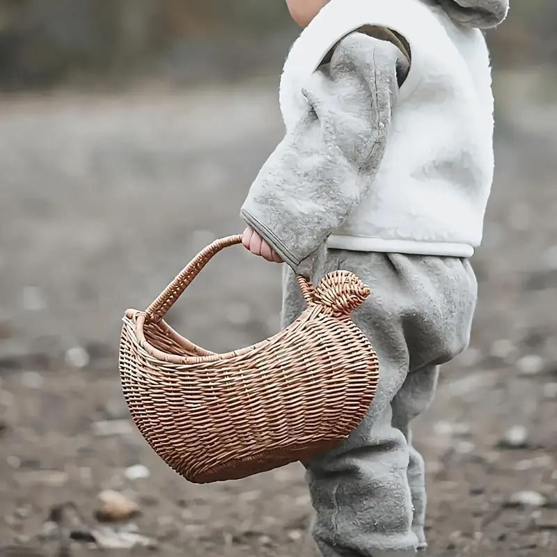 ヴィンテージ ウィッカー 手編み 収納バスケット 窓付き 多目的 野菜収穫バスケット 水洗い 果物用 収納かご 持ち運び簡単 家庭用収納 軽量 xzdsvoa