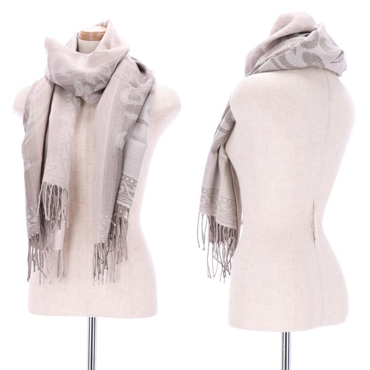 オーナメント柄 大判ストール