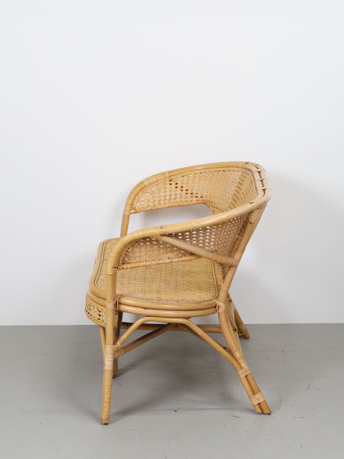 1970年代 ヴィンテージ 2シーター ラタン ベンチ ソファ アンティーク