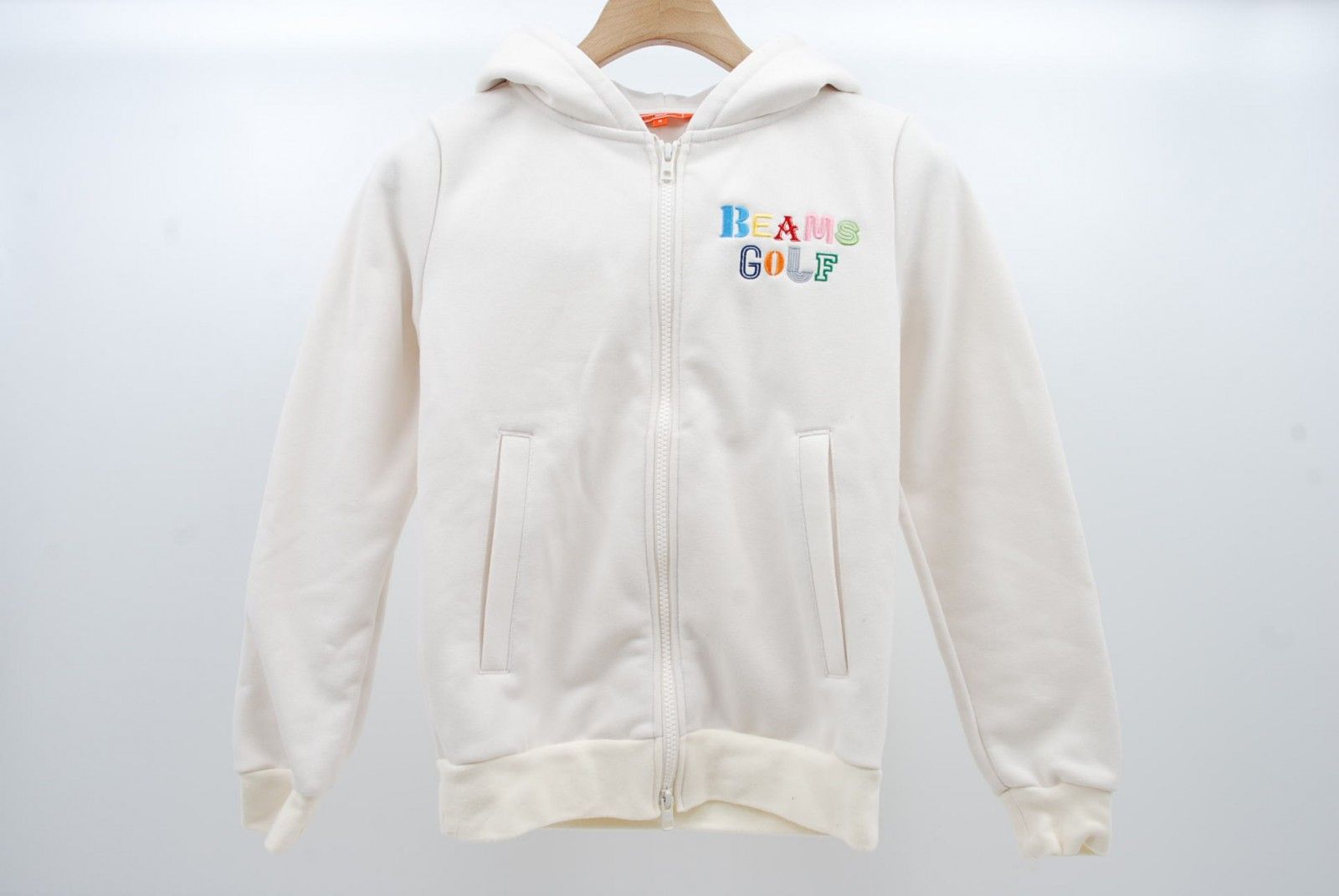 BEAMS - coco 中古 ビームスゴルフ BEAMSGOLF レディース フルジップアウター L 白 アイボリー  長袖フルジップパーカー 薄手 シンプル BEAMS - coco 中古 ビームスゴルフ BEAMSGOLF レディース