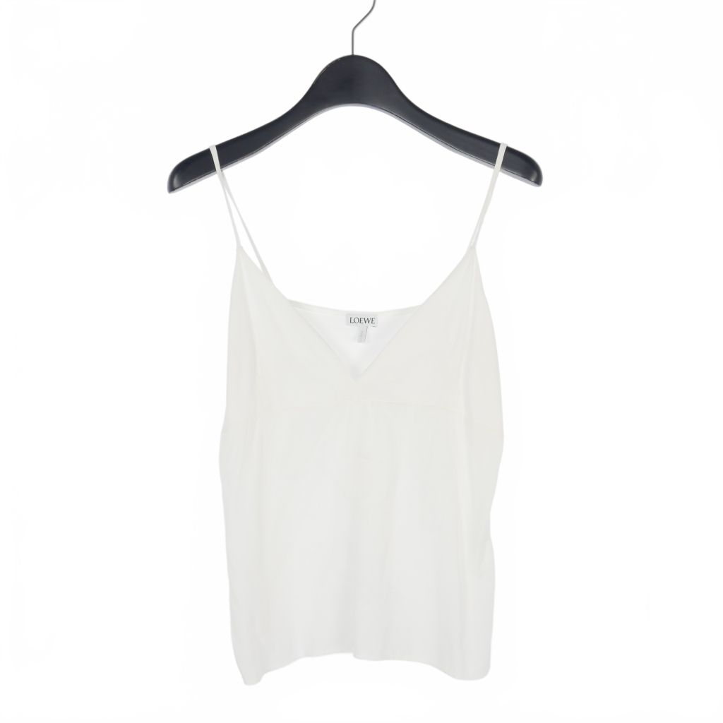 ロエベ LOEWE Paula's Ibiza Macrame Top マクラメレース コットンオーガンジー ブラウス チュニック シースルー 32 白 ホワイト ロエベ LOEWE Paula's Ibiza Macrame Top マクラメレース