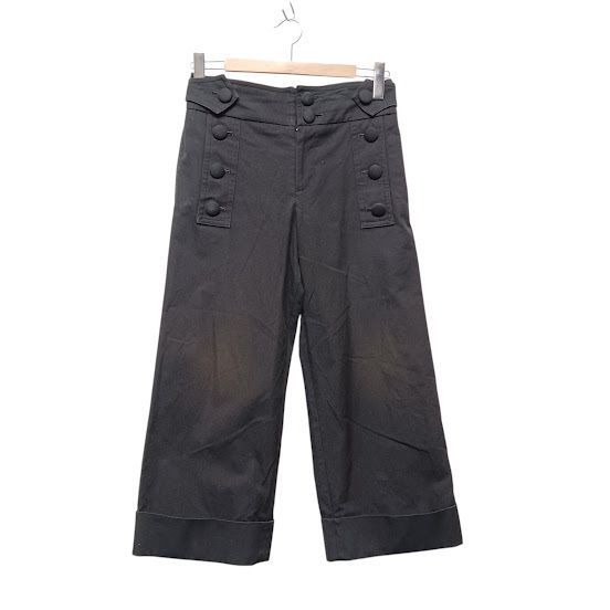 ヨウジヤマモトプールオムYohji Yamamoto POUR HOMME ウールドローストリングサイドベルトパンツ 黒2 |  DCブランド古着通販プレイフル